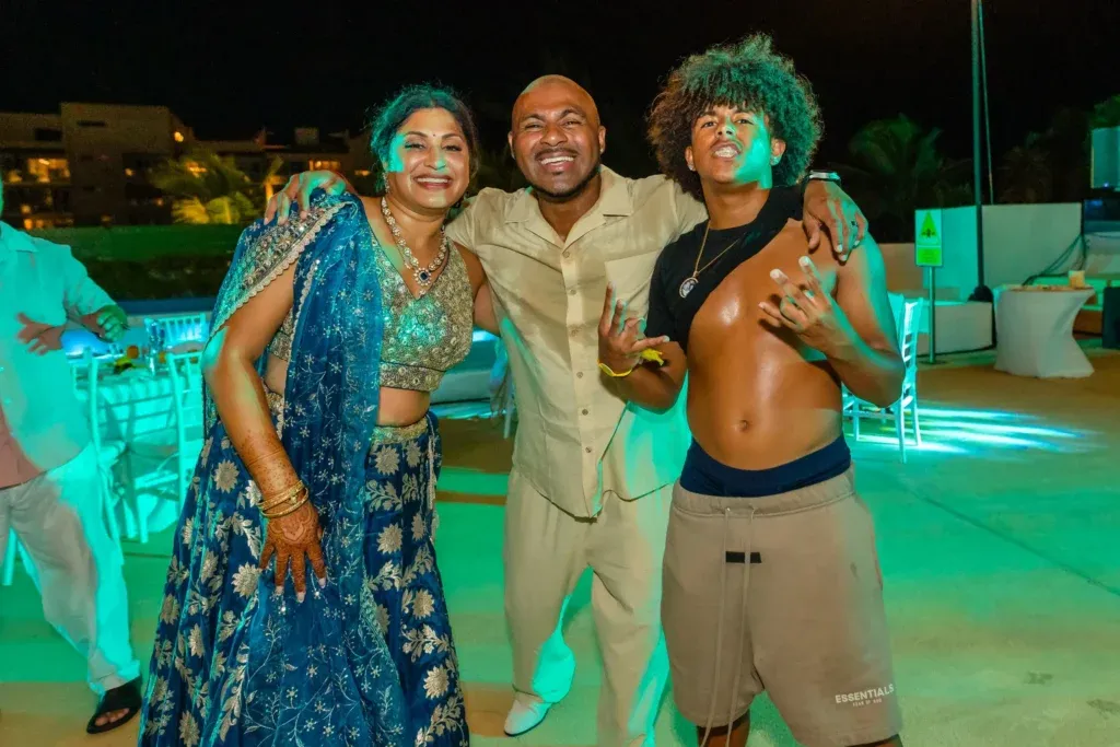 Cancun wedding photographer capturing a traditional Indian wedding ceremony on the beach at Royalton Splash Riviera Maya
